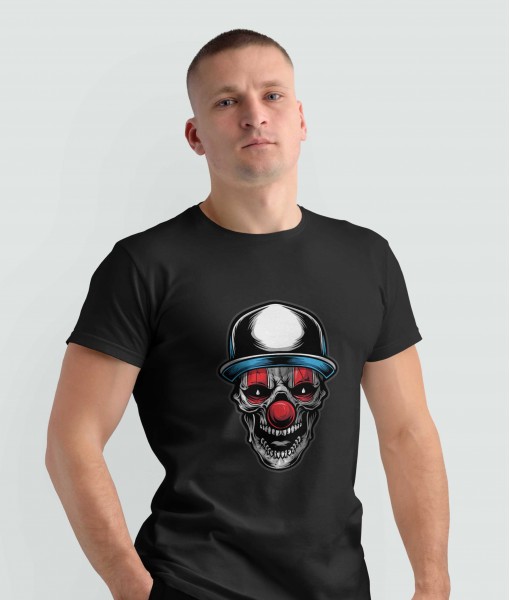 Мъжка тениска с щампа Готика Clown skull - TShirtArtShop.com